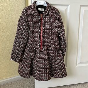Pili Carrera tweed dress. Half zipper. New no tags. Made in Spain. Size 8